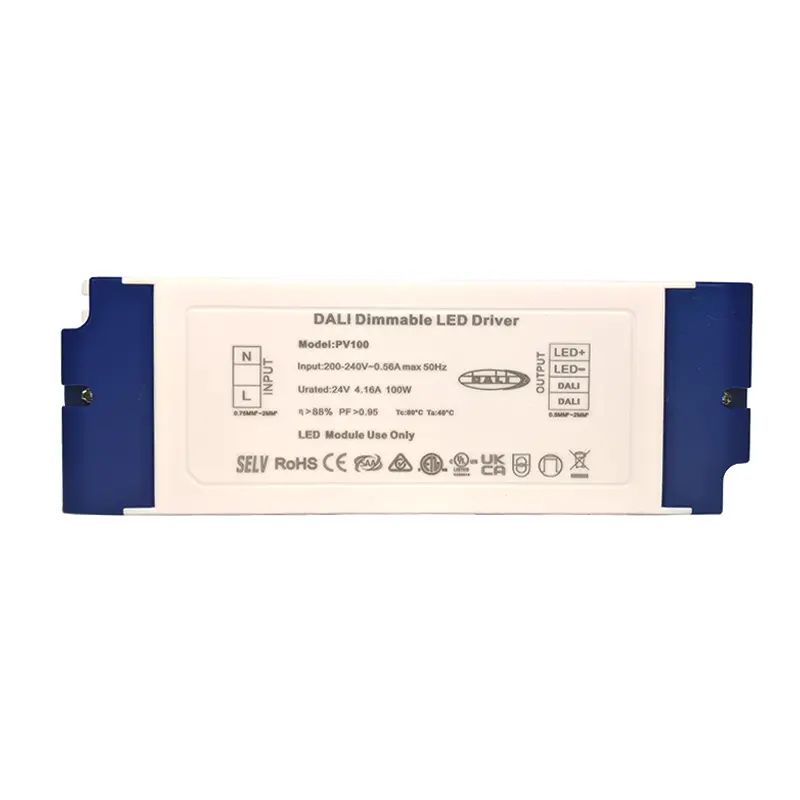 Driver DALI a tensione costante da 100 W per dimmerabile 24 V