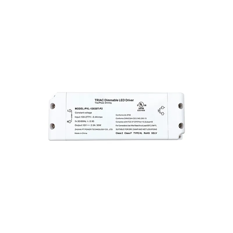 Driver LED dimmerabile Triac a tensione costante 12V 2.5A 30W