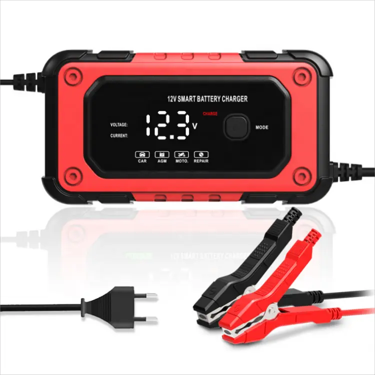 Caricabatterie per riparazione automatica completamente intelligente 12V 6A