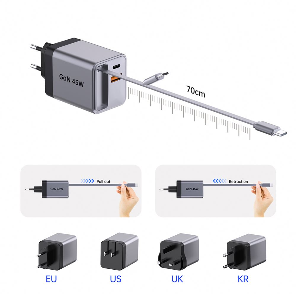 Nuovo favorito per la ricarica rapida: ricarica rapida retrattile