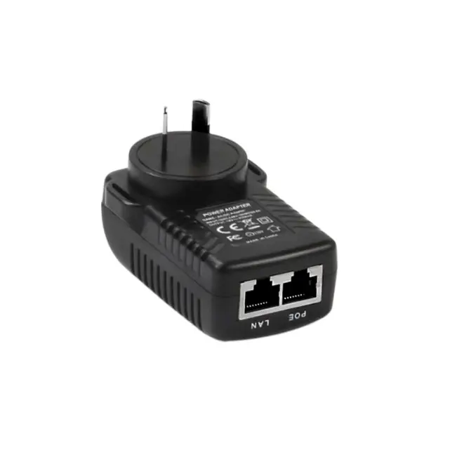 Adattatore da parete POE 24 V 1 A Iniettore POE a doppia porta