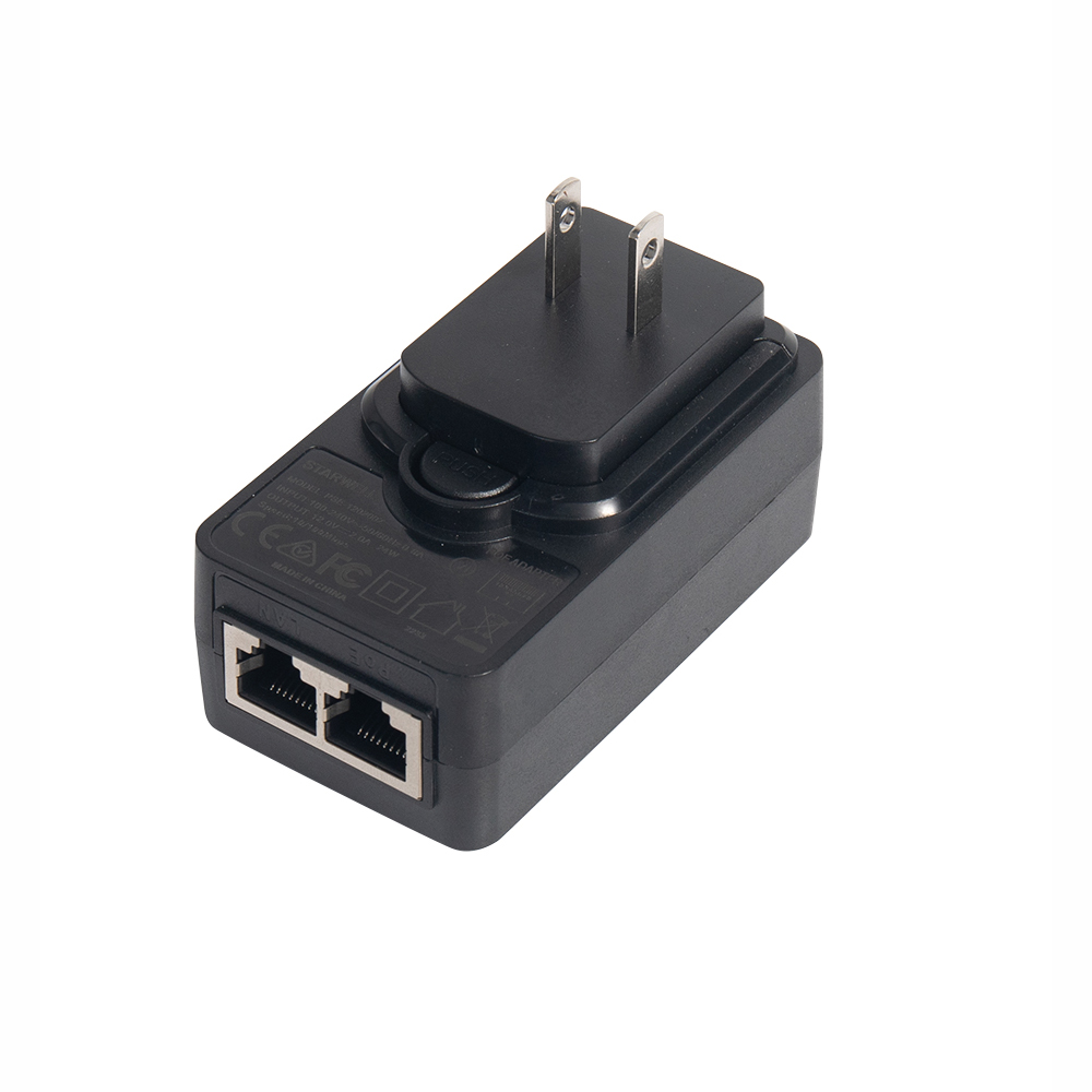Iniettore POE con spina staccabile da 24 W