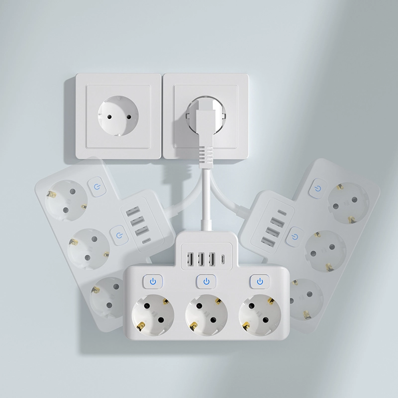 Multipresa EU a 3 prese con interruttore individuale