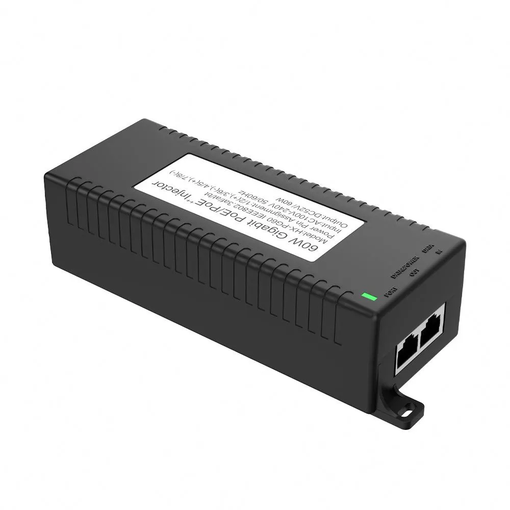 Iniettore POE desktop da 60 W con IEEE802.3AF/AT/BT